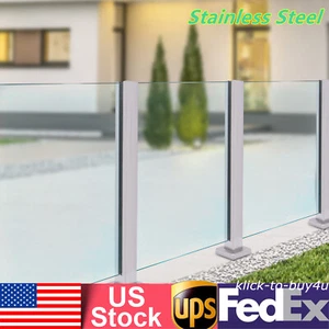 Glass Railing Post 304 Stainless Steel 91cm Mid Post Balustrade for Balcony Deck - Picture 1 of 14