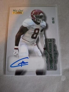 2022 WILD CARD MATTE ROOKIE AUTO SP CHRISTIAN HARRIS RC HOUSTON TEXANS #'D 26/50 - Picture 1 of 2