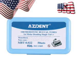 AZDENT Dental Orthodontic Buccal Tube 1st Molar MBT 022 Non-Conv Monoblock - Picture 1 of 10