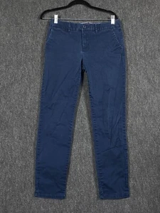 Tommy Hilfiger Womens Size 4 Stretch Slim Chino Pants Navy Straight Leg Mid Rise - Picture 1 of 18
