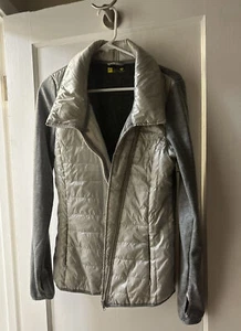 Xersion Ladies Sport Jacket Silver and Gray Size MT. Soft Shell Zipper Front. - Picture 1 of 10