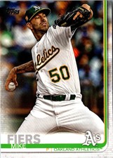 2019 Topps Mike Fiers #413 Oakland Athletics Baseball Card