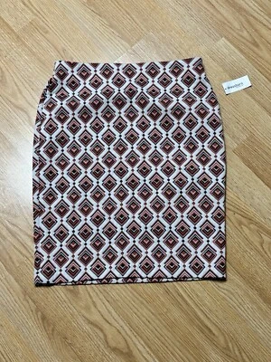 NUEVO CON ETIQUETAS Roz & Ali Dressbarn Mujer Falda Lápiz Geométrica Talla Mediana Foto 1 de 4