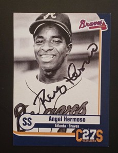 Angel Hermoso Baseball Card VZ Atlanta Braves #3 Auto 
