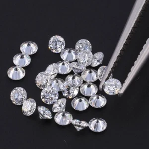 25 Pcs Loose CVD Diamond 2.20 MM Round - D to F - Color IF Clarity Certified - Picture 1 of 5