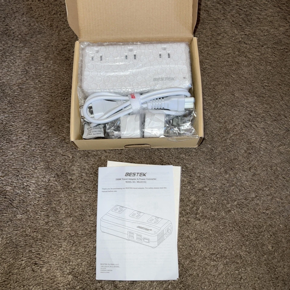 Bestek International 250W Travel Adapter & Power Converter MRJ201GU Portable - Image 1 of 1