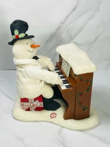 2005 Hallmark Jingle Pals Plush Piano Playing Singing Snowman Piano No Movement - Picture 1 of 9