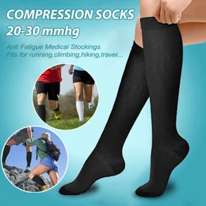3 Pack Compression Socks (8-15mmHg) Moisture Wicking Support Stockings US - Picture 1 of 15