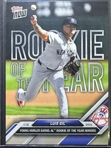 2024 Topps Now - Luis Gil RC AL Rookie Of The Year OS-1 New York Yankees - Picture 1 of 2