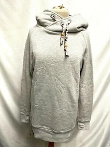 SHISHA Longhooded Felli Damen Hoodie Kapuzenpullover Grau Gr.M Neu &Etikett - Bild 1 von 3