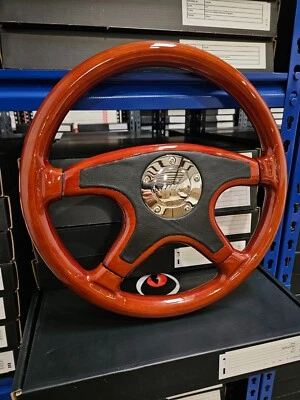 RAPTOR 15" VOLANTE DELANTERO CUERO MADERA NEGRO Foto 1 de 4