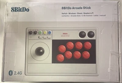 NEW 8BitDo Arcade Stick & Reciever For Windows/Switch/Steam/Raspberry Pi - Image 1 of 4