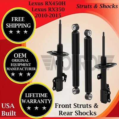 Monroe OEM Front Strut & Rear Shock For 2010-2015 Lexus RX350/RX450H Lifetime Wa - Image 1 of 4