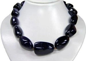 Wunderschöne Halskette aus Blaufluss sehr große Nuggets - Picture 1 of 2