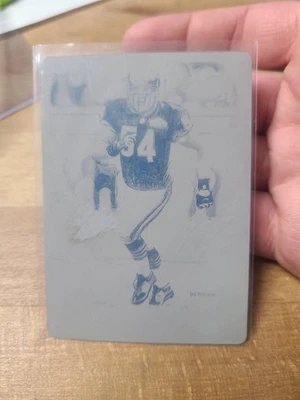 2002 Topps Gallery Brian Urlacher Black Printing Press Plate 1/1 - Image 1 of 2