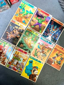 Vintage   10   Unpunched Frame Tray Puzzles    Disney Sesame St  Captain Planet - Picture 1 of 4