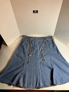 VNTG WESTPORT Denim Maxirock mit Perlengürtel Gr. 10 - Bild 1 von 16