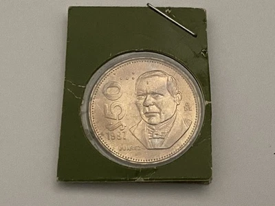 Moneda de 50 pesos 1987 Mo México KM-495 Benito Pablo Juárez cobre-níquel circulada Foto 1 de 4