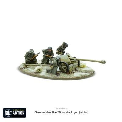 Warlord Games Bolt Action German Heer 75mm PAK 40 ATG (Winter) WLG WGB-WHR-31 - Image 1 of 4
