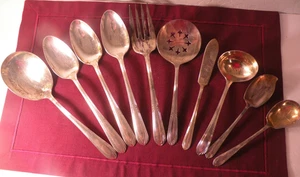 10 serving Pieces International Rogers Silverplate 1936 FASCINATION Spoons Fork - Picture 1 of 5