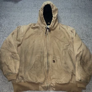 Giacca Carhartt Vintage Uomo 3XL Tan Active Duck Coat J130 BRN USA - Foto 1 di 7
