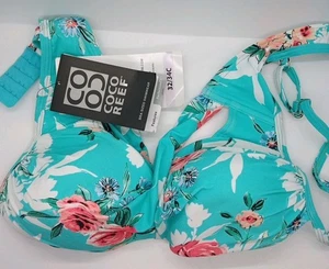 Reggiseno da bagno con ferretto Coco Reef Aqua Cliff Rose Larimar 32/34c - Foto 1 di 3