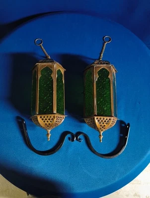 Linterna estilo noches marroquí o árabe 10 pulgadas de alto 6 pulgadas Foto 1 de 4