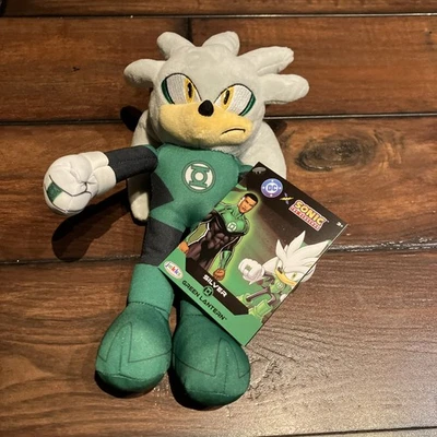 Novo Sonic the Hedgehog x DC Comics Lanterna Verde Prata 9" Pelúcia Jakks Pacific - Imagem 1 de 4