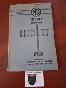 The MG Midget "TD" Series Operation Manual - Picture 1 of 2
