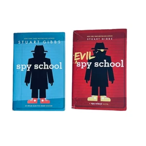 SPY SCHOOL & EVIL SPY SCHOOL - 2 Book Lot - by Stuart Gibbs (2012/2015) - Picture 1 of 7