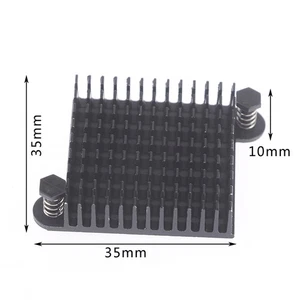 1Pc Aluminum Heatsink 35*35*10MM Cooling Pad South North Bridge Chipset RadiYJ0 - Photo 1/6