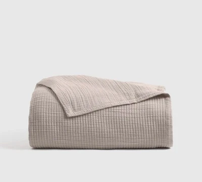 Новый без ценников! Айва органический хлопок ребристый песок покрывало! Размер King/Cal King (709) - Изображение 1 из 4