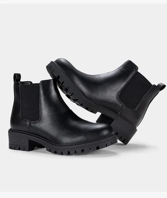 Wanted, гром Chelsea ботинки черный искусственной кожи коренастый зажим размер 8 1/2 - Изображение 1 из 4