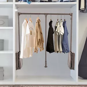 Adjustable Closet Organizer Closet Mounted Simple Pull-down Clothes Hanger - Picture 1 of 12