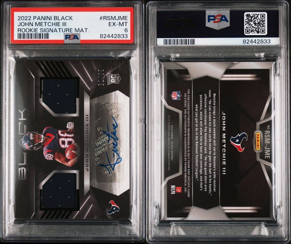 2022 Panini Black Rookie Signature Materials #RSM-JME John Metchie III /99 - Image 1 of 1