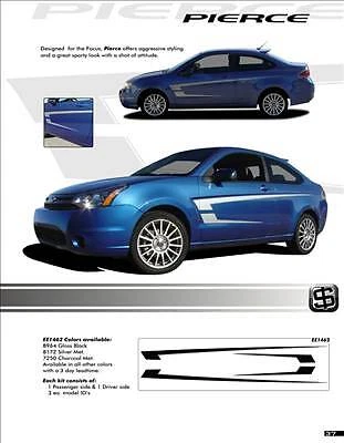 Calcomanías gráficas rayas personalizadas ¡NUEVAS!* 2011 (vinilo 3M) para Ford Focus Foto 1 de 4