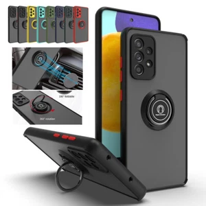 Case For Samsung A15 A25 A35 A54 A32 A05S A55 Matte Clear Shockproof Ring Cover - Picture 1 of 20