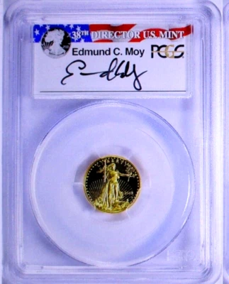 2015 W GOLD EAGLE $5 TOP POP 198 PR70 DCAM  RARE FLAG LABEL EDMUND MOY NGC TV - Image 1 of 4