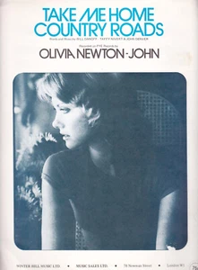 TAKE ME HOME COUNTRY ROADS - Olivia Newton-John SHEET MUSIC SirH70 - Picture 1 of 1