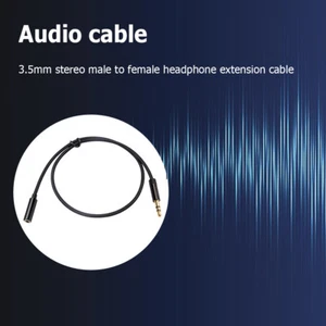 3.5mm Port Audio Extension Cord Jack Male to Female Headphone Cable - Picture 1 of 24