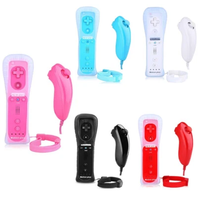 Wireless Motion Plus Remote Controller+Nunchuk For Nintendo Wii/Wii U Console - Image 1 of 4
