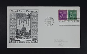 Nov 10 1938, USA FDC Scott # 824-5 Joint Issue VF Cover 19c 20c President Stamps - Picture 1 of 2