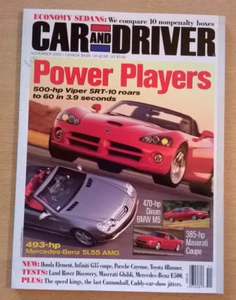 CAR AND DRIVER - November 2002 - Viper SRT / Mercedes SL55 AMG / Dinan BMW / Maserat - Picture 1 of 24