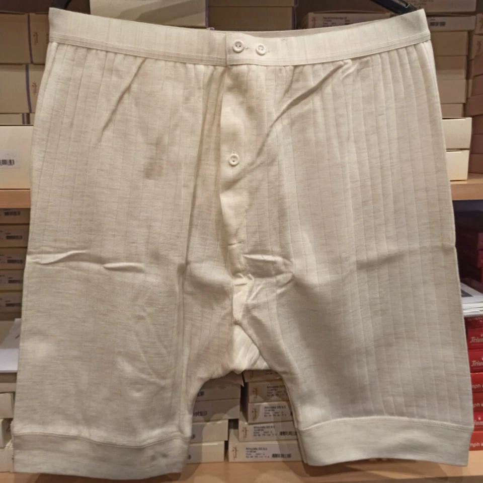 Mutanda uomo Gicipi gamba corta in misto lana costina larga con apertura - 410GC - Immagine 1 di 1