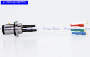New 20/lot 4pins headshell connector 5N Pure Silver litz leadwire 1.2 terminals - Picture 1 of 6