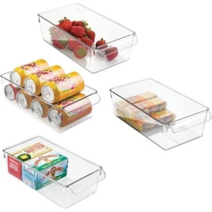 Aufbewahrungsbox mit Griff mDesign Küchenschrank Organizer 4er Set Durchsichtig - Bild 1 von 9