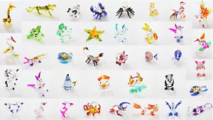 Mini Animal Glass Miniatures Figurines Decor Small handmade DIY UK Free shipping - Picture 1 of 181