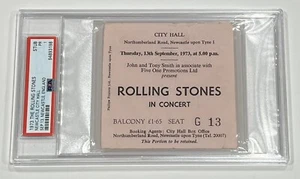 Rolling Stones Ticket Stub City Hall September 13, 1973 Newcastle, England PSA 1 - Imagen 1 de 2
