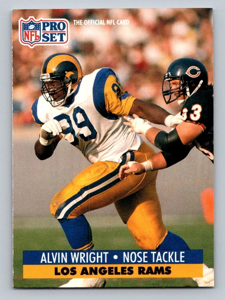 1991 Pro Set Alvin Wright #206 Los Angeles Rams - Image 1 of 2