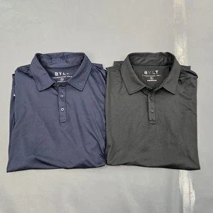 BYLT Performance + Polo Shirt Mens Large Short Sleeve Golf Stretch Lot Of 2  - Picture 1 of 6
